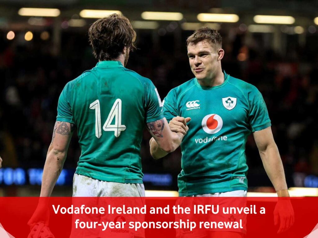 Vodafone logo on the Irish rugby jersey